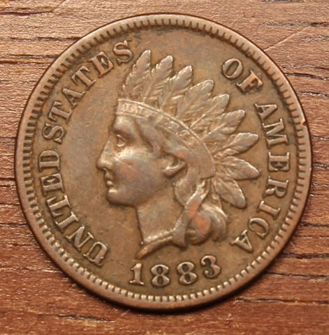 1883 Indian Cent Choice VF XF  ...................Lot 3872 Cover