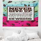 Saying Microfiber Wide Tapestry Never Give up Frame Retro