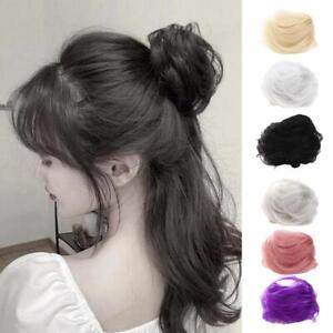 Curly Updo Messy Bun Hair Extension Clip-on Scrunchie Jaw Design - Claw UK W5E2