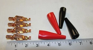 Mueller 50C copper electrical alligator clips - 4 w/ insulators for 1 price - Picture 1 of 7