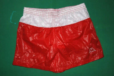 vintage robe di kappa sport USA 1984 shiny glanz setosa satin shorts swimwear Foto 1 de 3