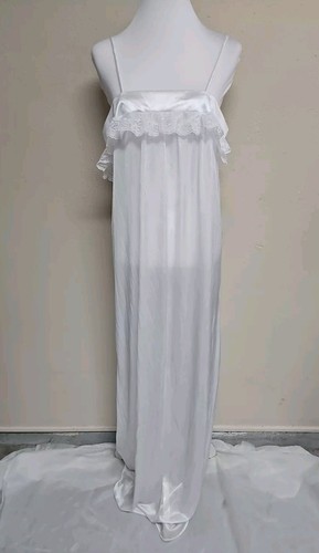 UNDERCOVER WEAR Abito da Notte Donna Vintage Senza Maniche Bianco Trasparente. Taglia M ALTO