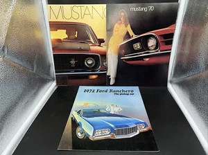 Vintage 1969 & 1970 Ford Mustang And 1972 Ford Ranchero Brochures - Picture 1 of 12