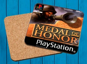 MEDAL OF HONOR PLAYSTATION PSX POSAVASOS MADERA WOODEN COASTERS - Imagen 1 de 1