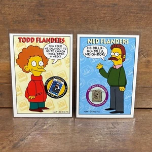 1994 The Simpsons SkyBox Ned Flanders Todd Flanders Trading Card LOT #S5 #S15 - Picture 1 of 2
