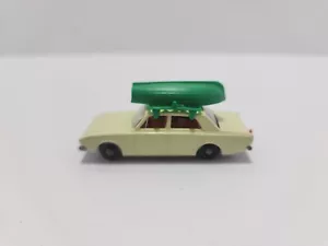 VINTAGE Lesney Matchbox FORD CORSAIR # 45 with Boat on Roof Rack Diecast - Picture 1 of 6