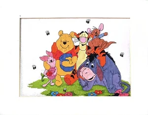 Winnie The Pooh And friends Cross Stitch Design A4 Wall Art - Picture 1 of 3