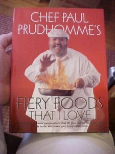 FIERY FOODS THAT I LOVE by PRUDHOMME; LOUISIANA CAJUN COOKBOOK (1995 Signed - Picture 1 of 3