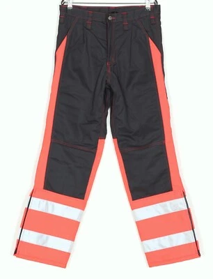 HELLY HANSEN High Visibility Workwear Trousers Men Size C48 Quilt Lined Padded - Image 1 of 4