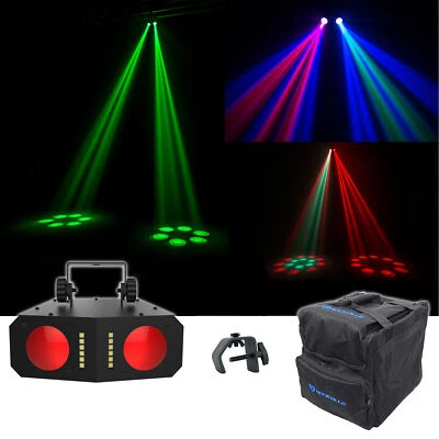 Chauvet DJ Duo Moon LED Moonflower/Strobe Sound-Activated Effect Light+Clamp+Bag - Image 1 of 4
