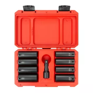Tekton SID92415 9 Piece 1/2 Inch Drive 6-Point Impact Lug Nut Socket Set - Picture 1 of 4