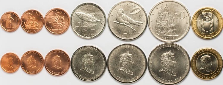 Cook Islands 7 coins set 2010 Fauna ships (#5581) - Image 1 of 1