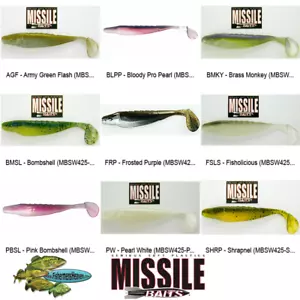 Missile Baits Shockwave Swimbait Any 9 Colors MBSW425 Soft Fishing Lures - Picture 1 of 19