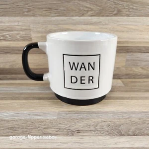 Wander großer Kaffeebecher Suppe Tee Becher 20 Unzen weiß schwarz Tasse für den Wanderer - Bild 1 von 9
