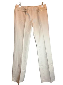 PANTALÓN MICHAEL KORS, Crema Gramercy Fit Pantalones Pierna Recta Bolsillo Cremallera. - Imagen 1 de 6
