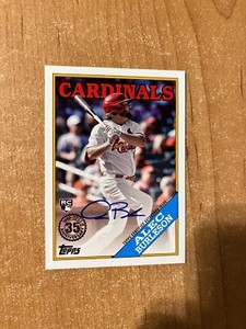 2023 Topps Series 2 - Alec Burleson - 1986 Topps On Card Auto CARDINALS