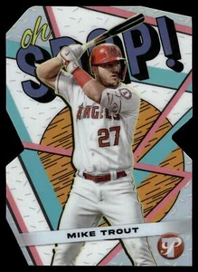 2023 Topps Pristine MIKE TROUT OH SNAP! INSERT DIECUT OS-3 ANGELS - Picture 1 of 2