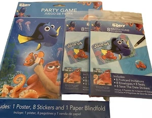 Invitaciones de fiesta de cumpleaños Disney Finding Dory 2 paquetes de 8 póster de juego envío rápido - Imagen 1 de 5