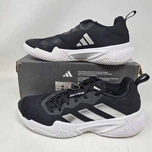Wmns Adidas Barricade CL Bounce Tennis Shoes / Black White / ID1560 / Size 8 - Picture 1 of 6