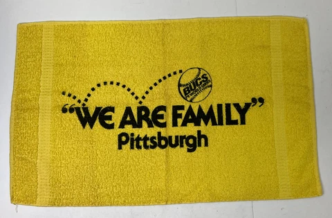 RARE Vintage Pittsburgh Pirates ‘79 World Series We Are Family Rally Towel Cover