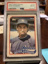 1989 Topps Traded #110T Deion Sanders PSA 8