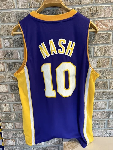 VTG Adidas Steve Nash LA Lakers Authentic Swingman Jersey #10 Size Small +2” Cover