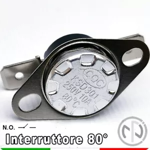 Interruttore Termico 80°C gradi Normalmente APERTO Termostato sensore KSD301 - Foto 1 di 3