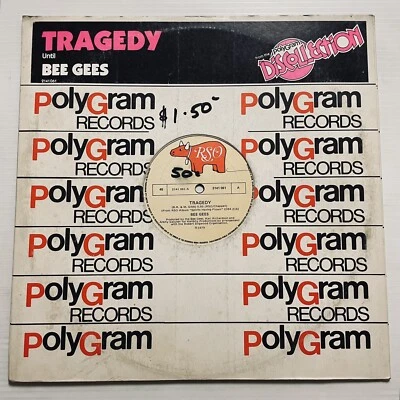 Bee Gees Tragedy Vinyl Record 12” 45 RPM Maxi Single 2141 61 RSO Records 1979 - Image 1 of 4
