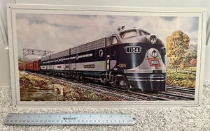 4500 H.P. Diesel Locomotive Embossed Metal Train Sign AAA Sign Co Coitsville OH - Picture 1 of 8
