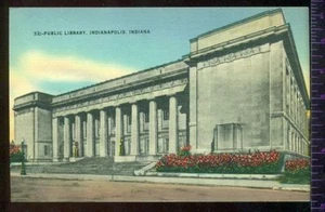 Public Library Indianapolis Indiana Vintage Postcard - Picture 1 of 1