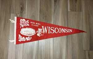Rose Bowl Pennant Vintage 1960s Wisconsin vs Washington Huskies - Picture 1 of 10