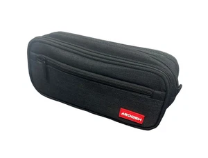 Estuche de plumas rectangular gris duradero y liso cremalleras 4 bolsillos L - Imagen 1 de 2