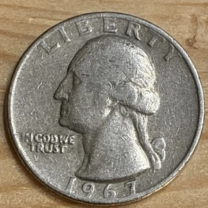 1967 washington quarter no mint mark  - Picture 1 of 7