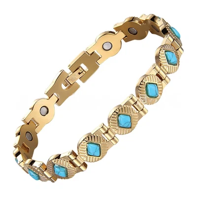 Preciosa Pulsera Magnética Hombres Equilibrio Energético Artritis Alivio del Dolor Regalo para él Foto 1 de 4