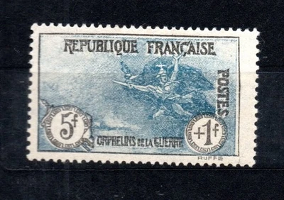 France 1926 old War-stamp 5 Franc (Michel 214), thin spott in gum, MLH - Image 1 of 2