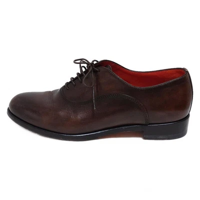 Auténticos zapatos para mujer SANTONI - de cuero marrón oscuro Foto 1 de 4