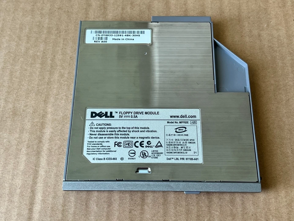 Dell Latitude MPF82E Internal Laptop 3.5" Floppy Drive Module (6Y185-A01) - Image 1 of 3