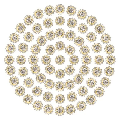 Diamante girasol 12 mm coser en pedrería 150 piezas para blanco deslumbrante Foto 1 de 4