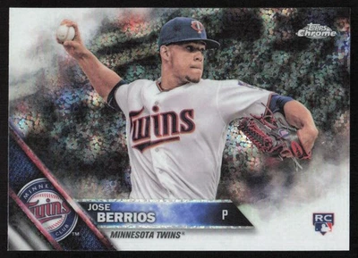 2016 Topps Chrome Update Rookie Speckle #HMT37 Jose Berrios Minnesota Twins - Image 1 of 2