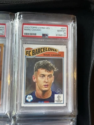 2023 Topps UEFA Living Set Marc Casado RC #547 Barcelona PSA 10 - Image 1 of 2