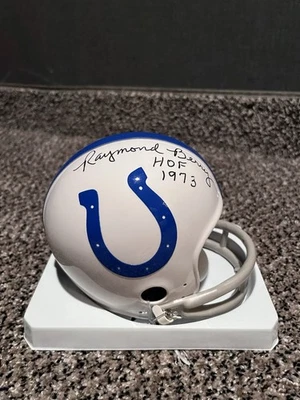 Raymond Berry Autographed Baltimore Colts Throwback Mini Helmet HOF 1973 - Image 1 of 3