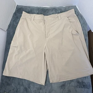 Columbia PFG khaki hellbraune Herrenshorts Größe 38 "W 10" Schrittlänge - Bild 1 von 7