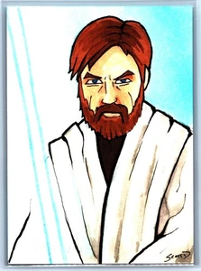 Obi-Wan Kenobi - original hand-drawn Star Wars sketch art card 1/1 - Picture 1 of 3