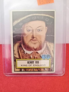 1952 Topps LOOK & SEE Card #132 HENRY VIII  Creased Filler - Picture 1 of 2