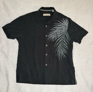 Tommy Bahama Men's Black Short Sleeve Silk Button Up Shirt Size Large - Picture 1 of 5