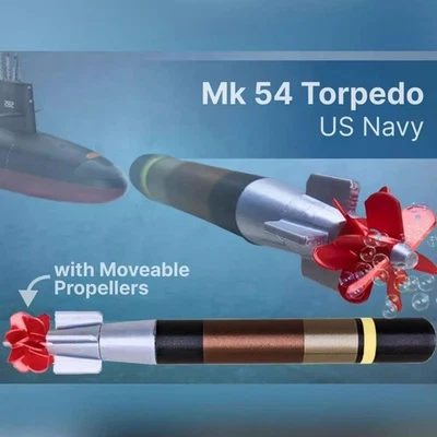 3D Printed 20cm 1:12 Military Collection US Navy MK 54 Torpedo Model Missile - Image 1 of 4