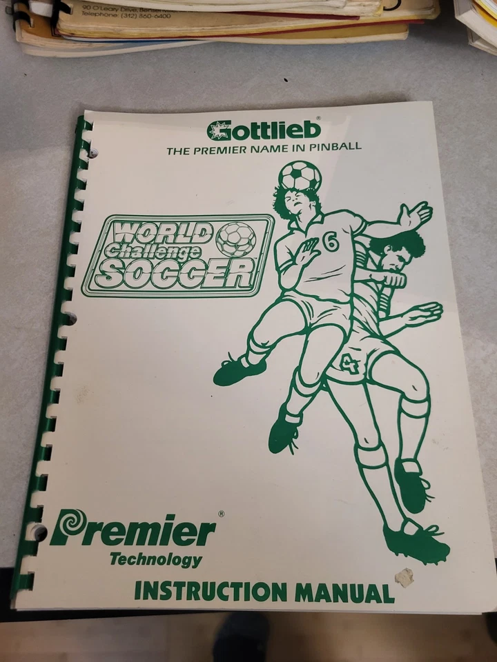 Original 1994 Gottlieb PINBALL INSTRUCTION MANUAL World Challenge Soccer - Image 1 of 1