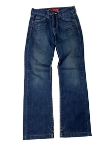 Vintage GUESS Jeans Mens 28 X 30 Straight Regular Fit Dark Blue Denim Classic - Picture 1 of 5