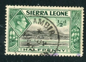 Sierra Leone SG188 1938-54 KGVI halfpence black & green used - Picture 1 of 1