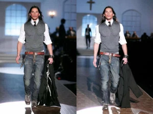 RRP €700 Authentic rusty DSQUARED Yellow Zip kenny jeans Mod.71P159 Tag.50 46 - Picture 1 of 12